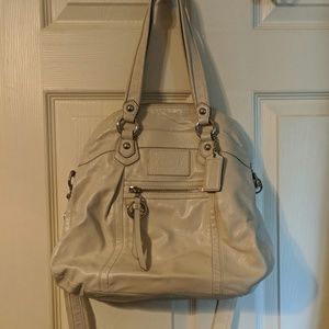 Coach Poppy White Satchel Bag
